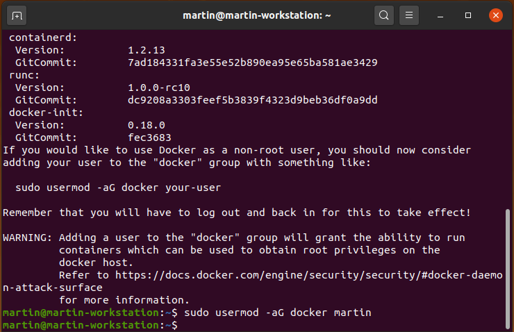 docker som ikke root bruger