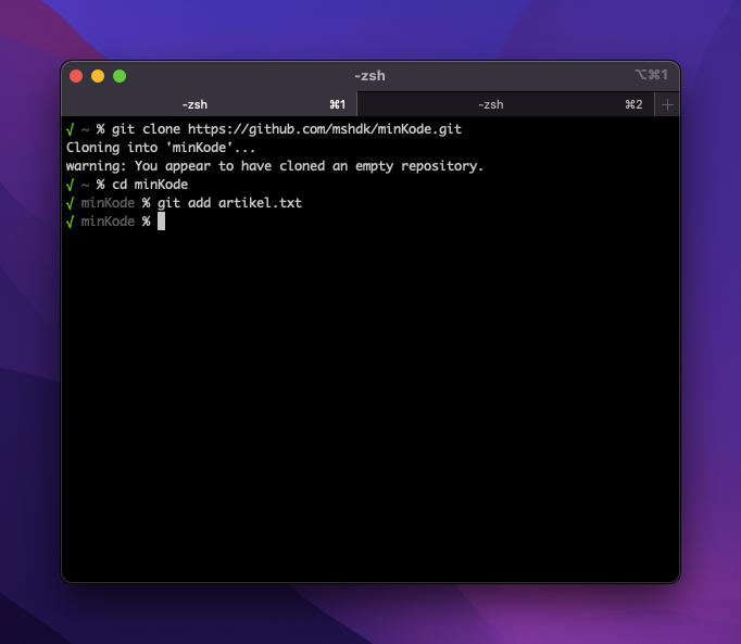 Git add filnavn
