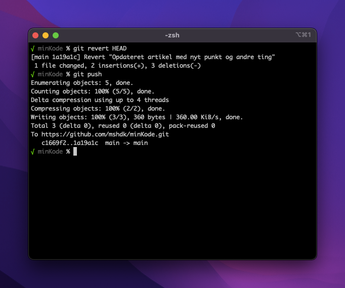Git revert