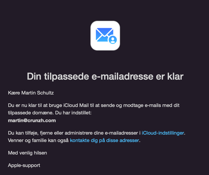 icloud opsætning